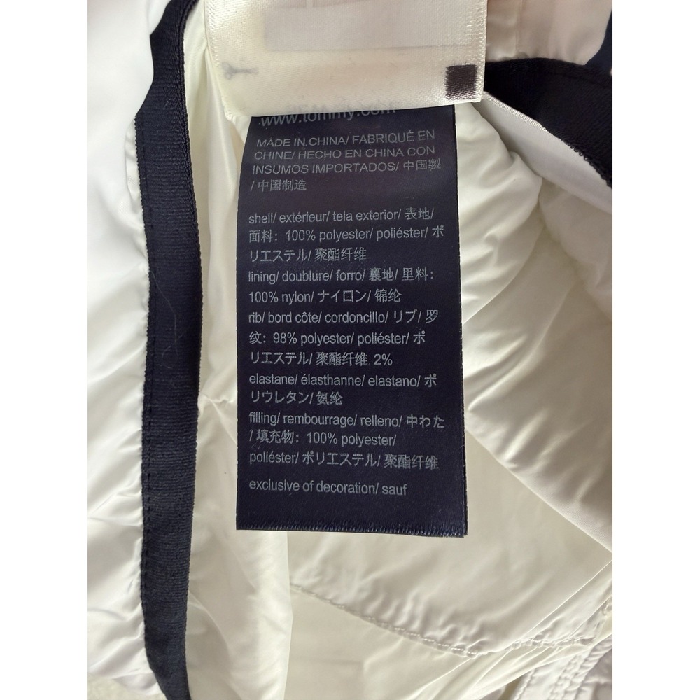 TOMMY HILFIGER Mens Puffer Jacket Insulated Coat Sz XL White NWT - Picture 9 of 12